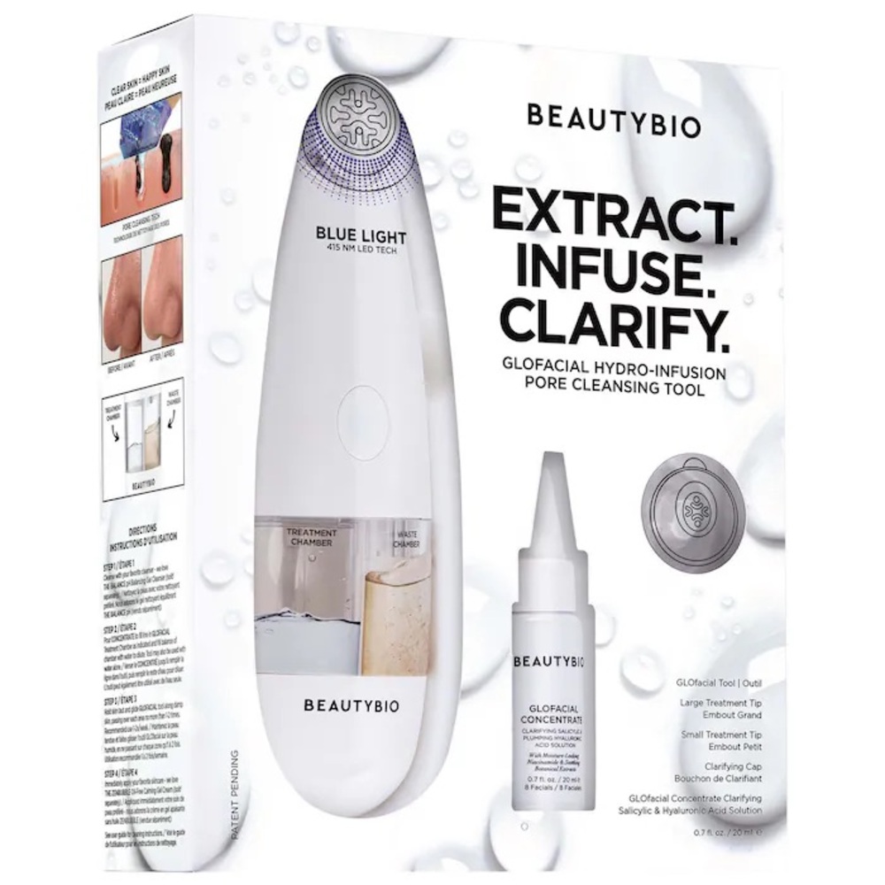 Beauty bio GLOfacial Hydro-Infusion Pore Cleansing + Blue LED Clarifying Tool